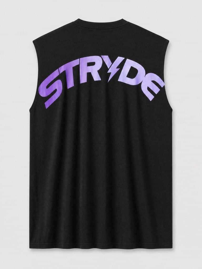 Tank top oversize noir STRYDE
